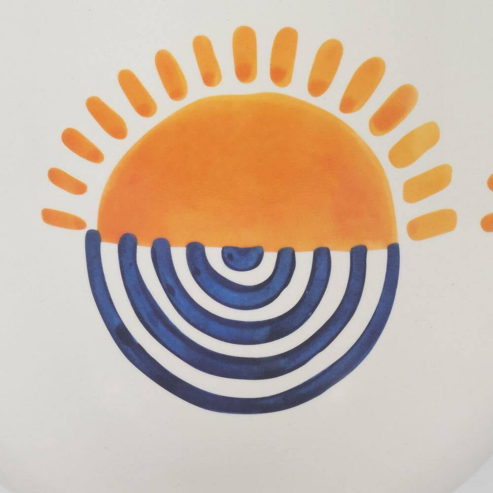 White Stone Sunrise Eyes Flower Planter (6 In. W X 7 In. H)