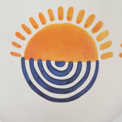 White Stone Sunrise Eyes Flower Planter (6 In. W X 7 In. H)