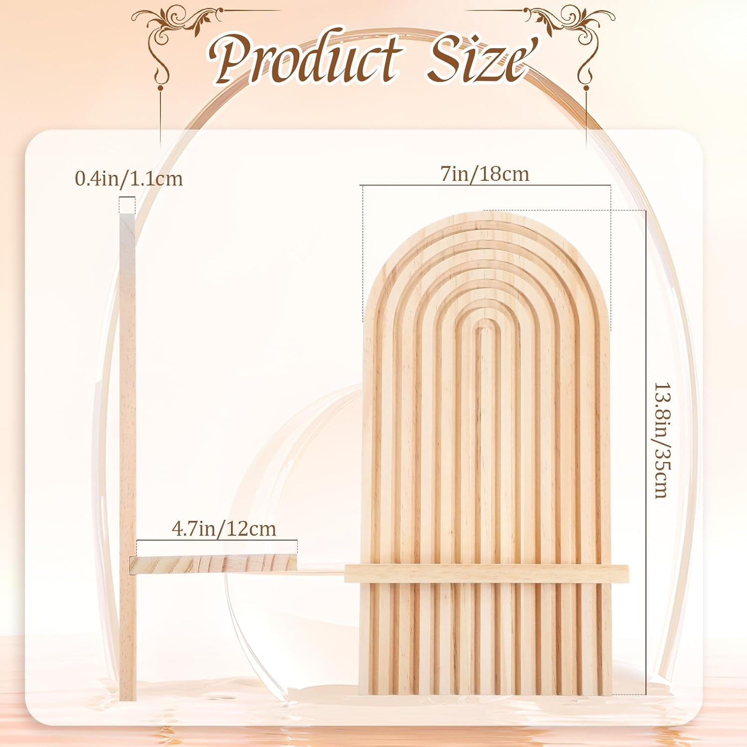2Pcs Boho Wall Decor Natural Midcentury Modern Wall Candle Holder | Wood Plant Shelf for Living Room Bedroom, Minimalist Bohemian Home Decor