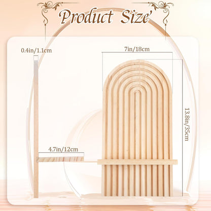 2Pcs Boho Wall Decor Natural Midcentury Modern Wall Candle Holder | Wood Plant Shelf for Living Room Bedroom, Minimalist Bohemian Home Decor