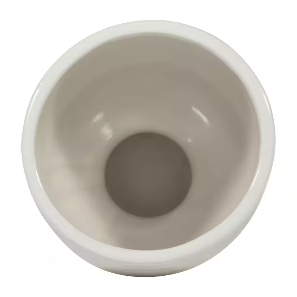 White Stone Sunrise Eyes Flower Planter (6 In. W X 7 In. H)