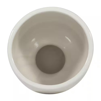 White Stone Sunrise Eyes Flower Planter (6 In. W X 7 In. H)