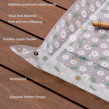 2 Pack Repotting Mat for Indoor Plants Waterproof Clear Potting Mat Foldable Plant Potting Repotting Tray Portable Gardening Tray for Indoor Potting Soil, House Plants Orchid,Succulents M